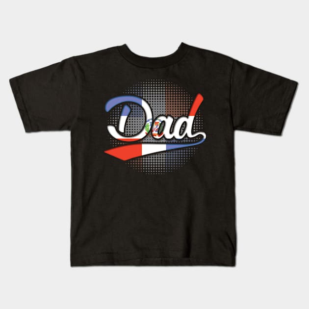 Dominican Dad - Gift for Dominican From Dominican Republic Kids T-Shirt by Country Flags